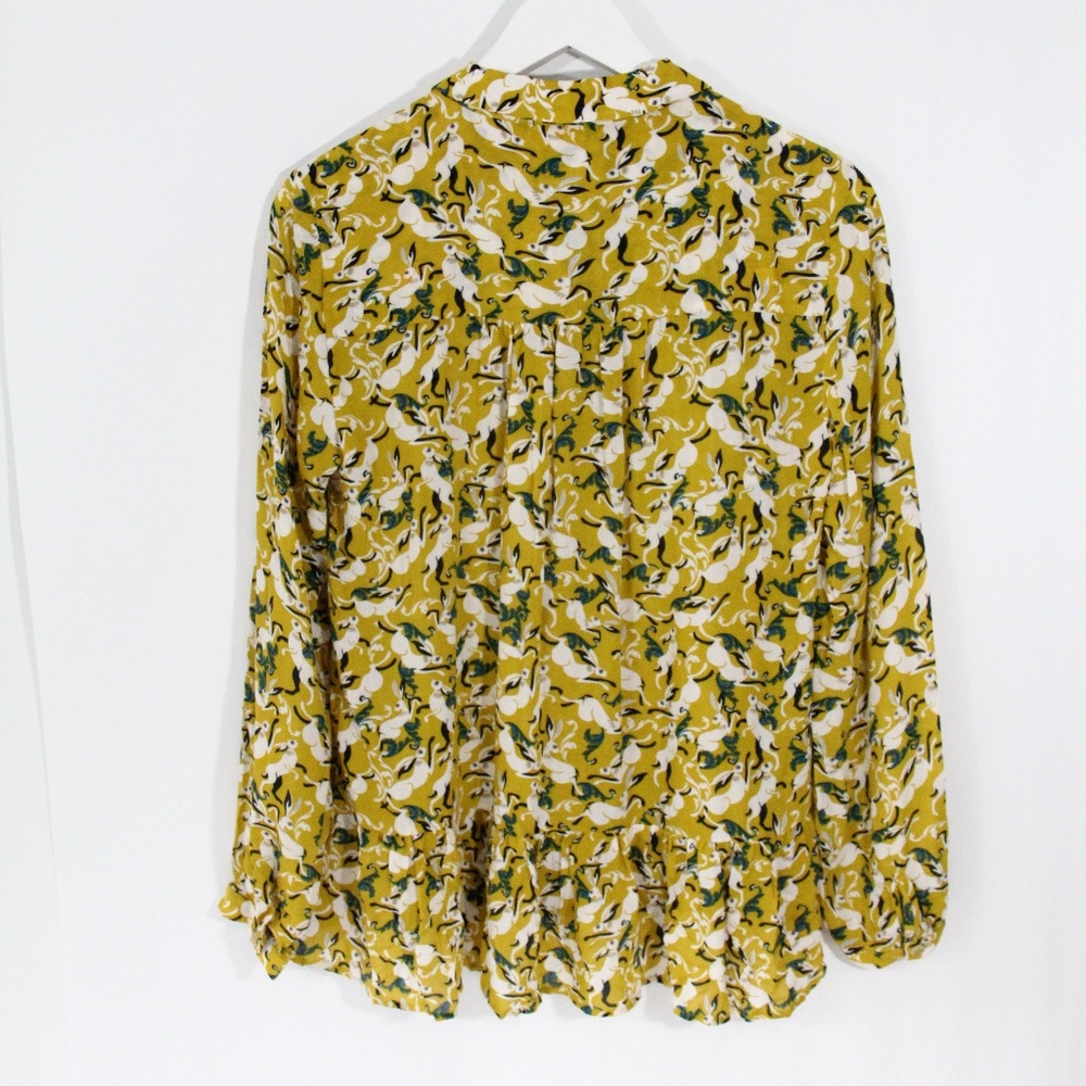 Anthropologie Top Maeve Janie Shirt NEW Rabbit Bunny Blouse - Picture 6 of 9